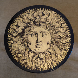 1970s Gorgeous Table By Piero Fornasetti Depicting "Sun King" (Louis XIV). Made in Italy Madinteriorart by Maden