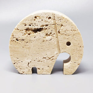 1970s Original Big Travertine Elephant Sculpture by Enzo Mari for F.lli Mannelli scultura Madinteriorart by Maden