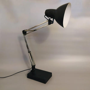 1970s Original Black Gorgeous Architect Table Lamp by Arteluce. Made in Italy Madinteriorart by Maden