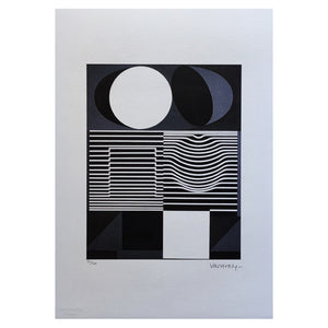 1970s Original Gorgeous Victor Vasarely "Ondho" Limited Edition Lithograph Madinteriorart by Maden