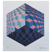 Load image into Gallery viewer, 1970s Original Gorgeous Victor Vasarely Op Art Limited Edition Lithograph Madinteriorart by Maden
