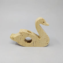 Load image into Gallery viewer, 1970s Original Rare Travertine Swan Sculpture designed by Enzo Mari for F.lli Mannelli. Made in Italy Madinteriorart by Maden
