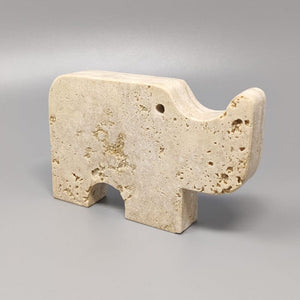 1970s Original Travertine Rhinoceros Sculpture by Enzo Mari for F.lli Mannelli Madinteriorart by Maden