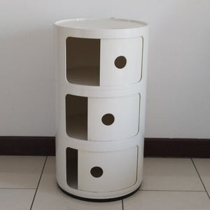1970s Pair of vintage White Plastic Modular Cabinets by Anna Castelli Ferrieri for Kartell. Made in Italy Madinteriorart by Maden