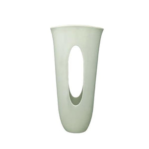 1970s Stunning Aqua Green Ceramic Vase. Made in Italy Madinteriorart by Maden