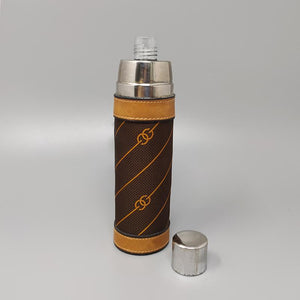 1970s Stunning GUCCI Brown Monogram Canvas Thermos Vacuum Flask. Made in Italy Madinteriorart by Maden