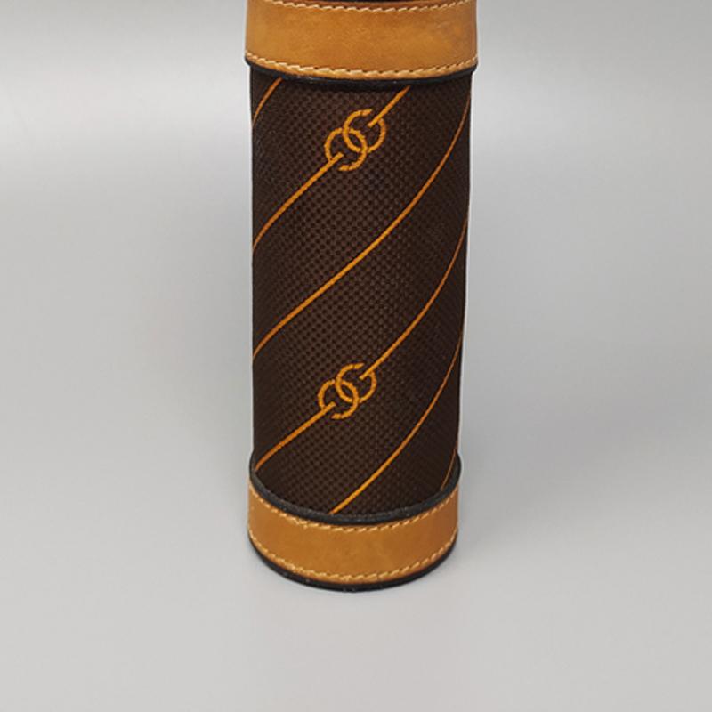 1970s Stunning GUCCI Brown Monogram Canvas Thermos Vacuum Flask. Made