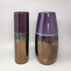 1970s Stunning Pair of Vases in Ceramic by F.lli Brambilla. Made in Italy Madinteriorart by Maden