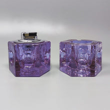 Load image into Gallery viewer, 1970s Stunning Purple Smoking Set By Antonio Imperatore in Murano Glass. Made in Italy Madinteriorart by Maden

