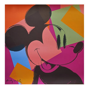 1980s Gorgeous Andy Warhol "Mickey Mouse" Limited Edition Lithograph by CMOA Madinteriorart by Maden