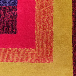 1980s Gorgeous Geometric Italian Woolen Rug by Missoni for T&J Vestor. Madinteriorart by Maden