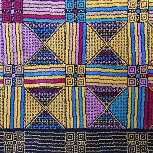 1980s Gorgeous Geometric Italian Woolen Rug by Missoni for T&J Vestor Madinteriorart by Maden