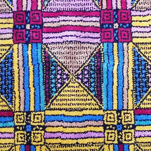 1980s Gorgeous Geometric Italian Woolen Rug by Missoni for T&J Vestor Madinteriorart by Maden
