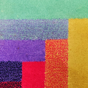 1980s Gorgeous Geometric Italian Woolen Rug by Missoni for T&J Vestor. Madinteriorart by Maden
