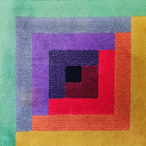 1980s Gorgeous Geometric Italian Woolen Rug by Missoni for T&J Vestor. Madinteriorart by Maden
