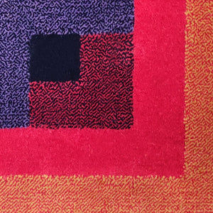 1980s Gorgeous Geometric Italian Woolen Rug by Missoni for T&J Vestor. Madinteriorart by Maden