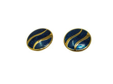 Load image into Gallery viewer, 1980s Stunning Vintage Pair of Cyan Earrings Madinteriorart by Maden

