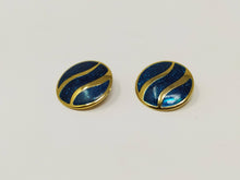 Load image into Gallery viewer, 1980s Stunning Vintage Pair of Cyan Earrings Madinteriorart by Maden
