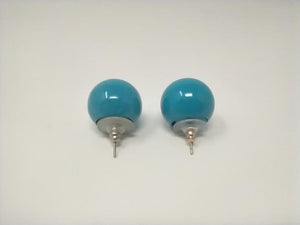 1980s Stunning Vintage Pair of Cyan Earrings Madinteriorart by Maden