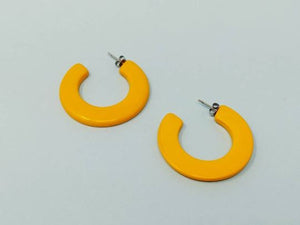 1980s Stunning Vintage Pair of Yellow Earrings Madinteriorartshop by Maden