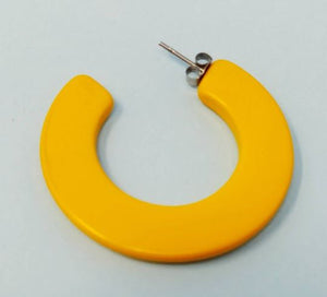1980s Stunning Vintage Pair of Yellow Earrings Madinteriorartshop by Maden