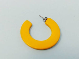1980s Stunning Vintage Pair of Yellow Earrings Madinteriorartshop by Maden