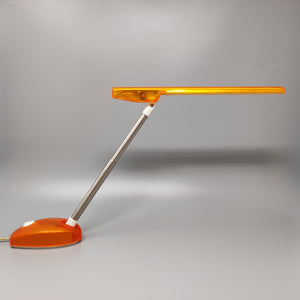 1990s Gorgeous Orange Table Lamp "Microlight" by Ernesto Gismondi for Artemide. Made in Italy Madinteriorart by Maden