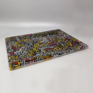 1990s Gorgeous Pop Art Keith Haring Serving Tray by Café des Arts Madinteriorart by Maden