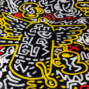 1990s Gorgeous Pop Art Keith Haring Serving Tray by Café des Arts Madinteriorart by Maden