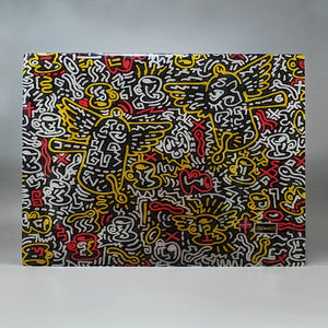 1990s Gorgeous Pop Art Keith Haring Serving Tray by Café des Arts Madinteriorart by Maden