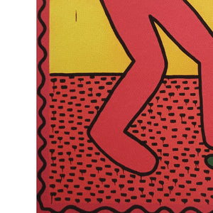 1990s Original Gorgeous Keith Haring Limited Edition Lithograph Madinteriorart by Maden