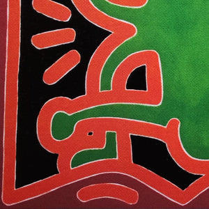 1990s Original Gorgeous Keith Haring Limited Edition Lithograph Madinteriorart by Maden