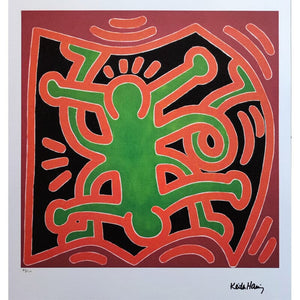 1990s Original Gorgeous Keith Haring Limited Edition Lithograph Madinteriorart by Maden