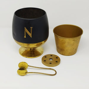 Aldo Tura Modern Italian Brass Cocktail Set for Napoleon Cognac 1960s Madinteriorart by Maden