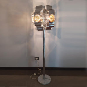 Astonishing Floor Lamp by Toni Zuccheri for Mazzega with Murano Glasses and marble base, 1970s Madinteriorart by Maden