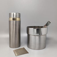 Load image into Gallery viewer, Copia del 1960s Gorgeous Stainless Steel Cocktail Shaker with Ice Bucket by Arne Jacobsen for Stelton (Not a replica) Madinteriorart by Maden

